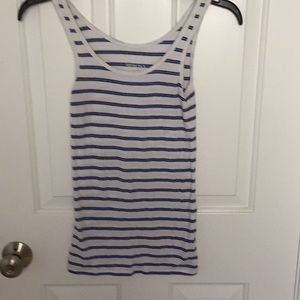 Tank top with blue stripe
